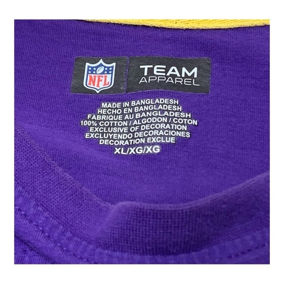 Men’s NFL Team Apparel Minnesota Vikings Long Sleeve Shirt Size XL - Picture 4 of 4
